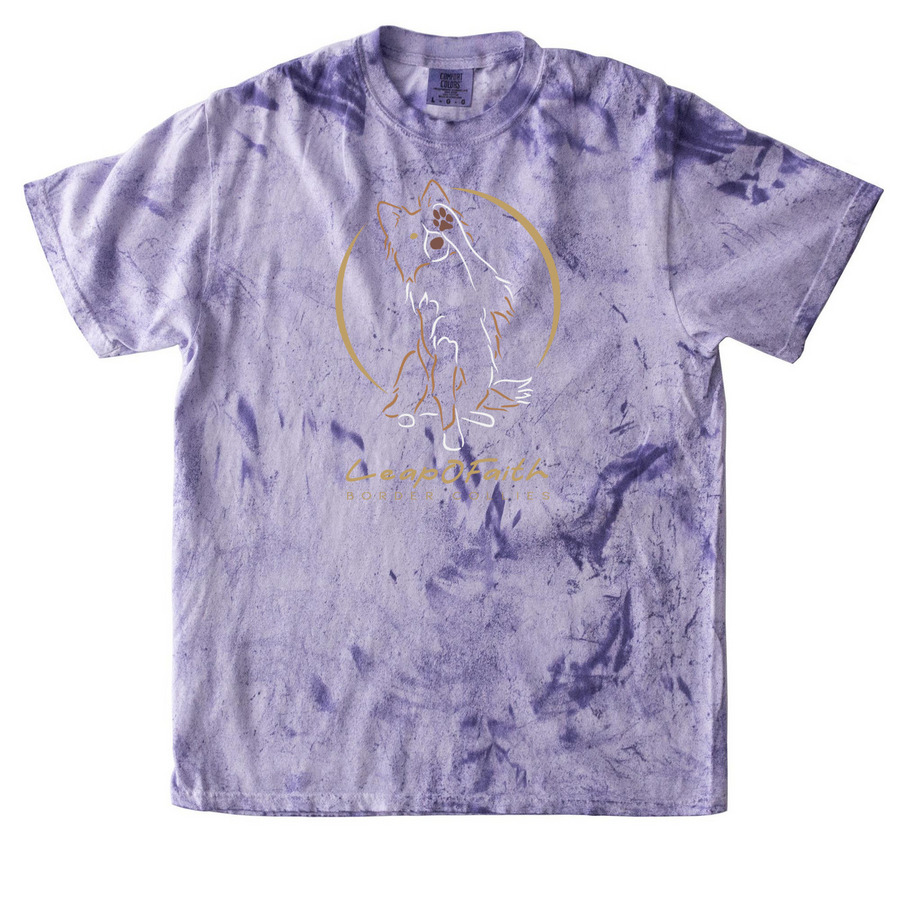 LeapOFaithBorderCollies-HAZEL 2026, a Amethyst Comfort Colors Colorblast Tee