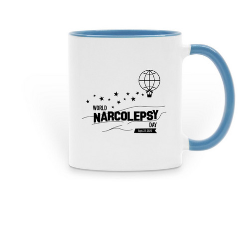 World Narcolepsy Day 2026 - Mugs, a Light Blue Two-Tone Ceramic Mug