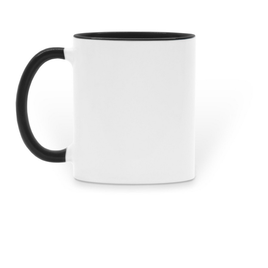 Research Belongs To The People Mug, a Black Two-Tone Ceramic Mug (back-view)