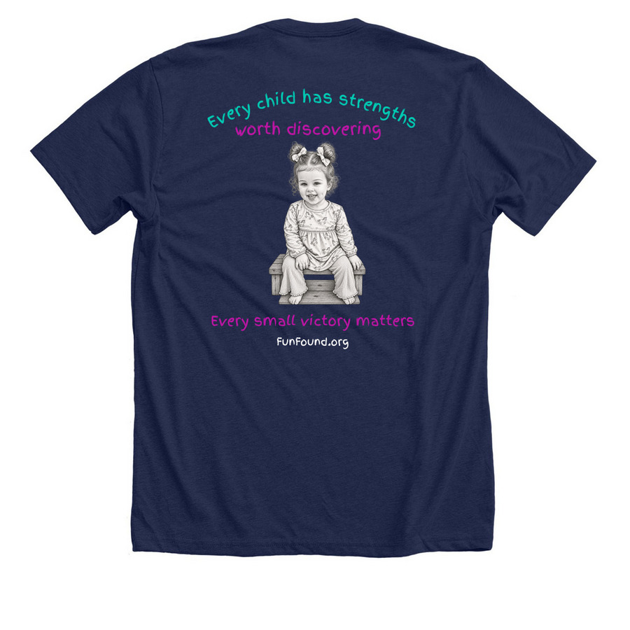 Every small victory matters, a Solid Navy Blend Premium Unisex Tee (back-view)