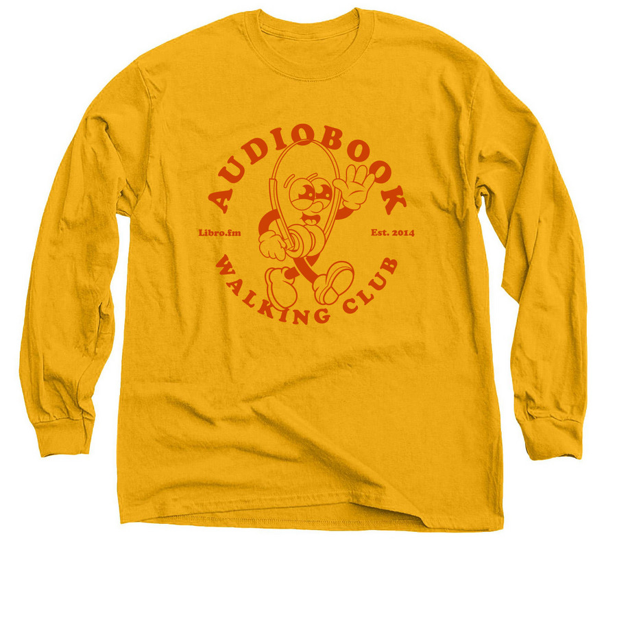 Audiobook Walking Club, a Gold Classic Long Sleeve Tee