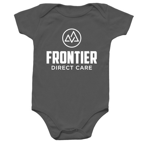 FDC onesies, a Charcoal Infant Onesie