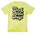 Roxxy Good Vibes Only Apparel, a Lemon Lime Crystal Tie Dye Tee (back-view)