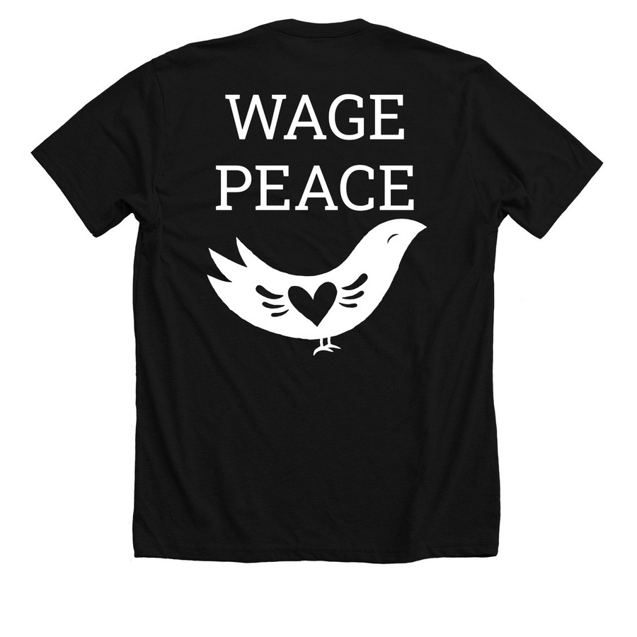 The Original, a Solid Black Blend Premium Unisex Tee (back-view)