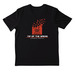 athletic front and back red logo, a Black Nike Dri-FIT Jersey Blend Performance Tee (back-view)