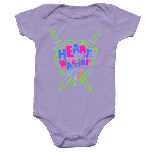 Tiny Heart Warriors, a Lavender Infant Onesie