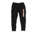 Tri-Color Stack Joggers, a Black Midweight Fleece Joggers