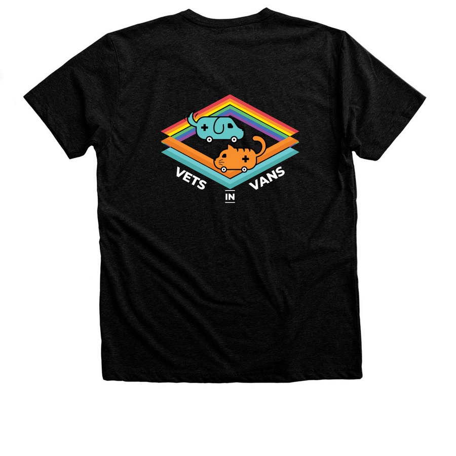 Pride, a Black Heather Premium Unisex Tee (back-view)