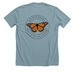 Support MPA with Spirit Wear (Light), a Heather Blue Lagoon Premium Unisex Tee (back-view)