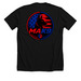 MAK9, a Solid Black Blend Premium Unisex Tee (back-view)