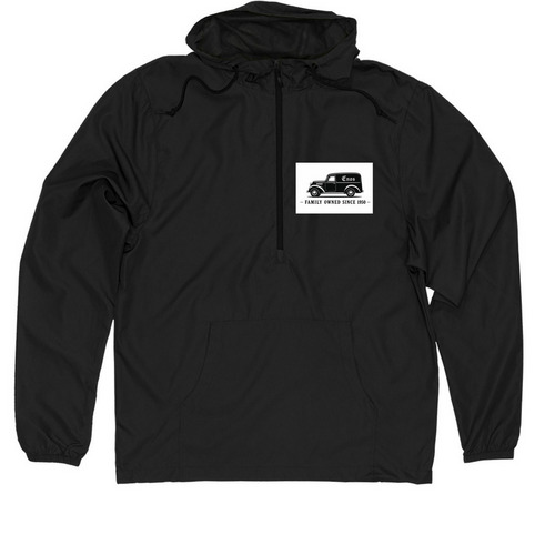 jackets, a Black Quarter-Zip Windbreaker