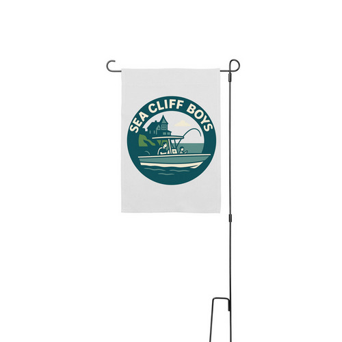 Yard flag with stick, a White 12" x 18" Yard Flag with Stake