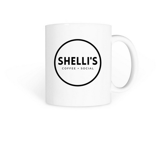 Shelli's Coffee Social Mug, a White Coffee Mug