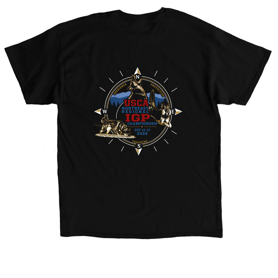 Northeast Regional Championship, a Black Classic Unisex Tee (back-view)