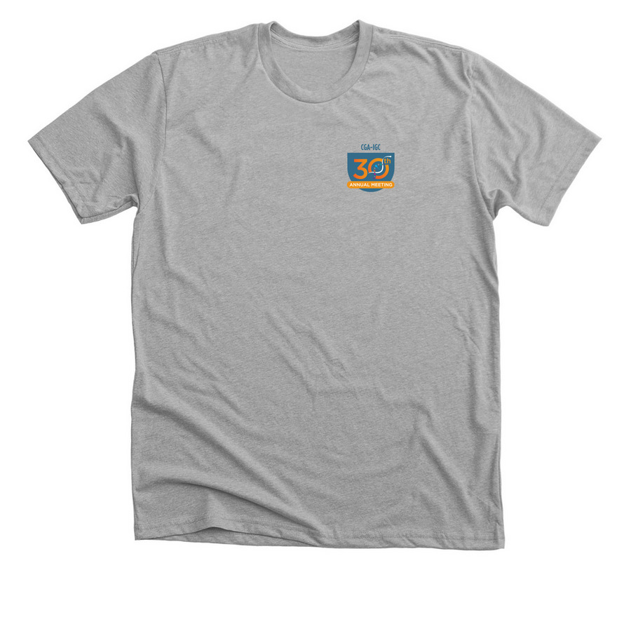 CGA-IGC 30th Annual Meeting Merch, a Athletic Heather Premium Unisex Tee