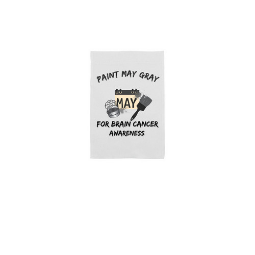 Paint May Gray Graden Flag, a White 12" x 18" Yard Flag
