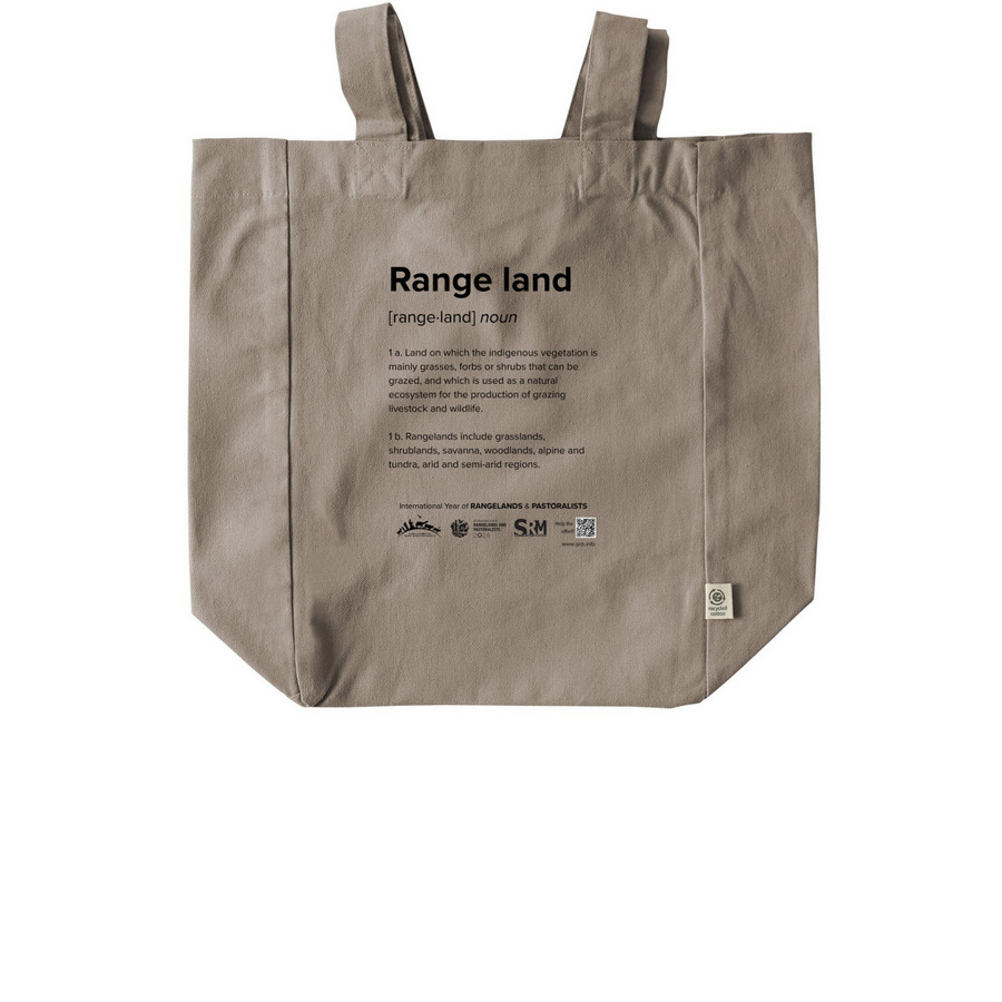 Supporting Rangelands & Pastoralists!, a Pumice Recycled Cotton Tote Bag