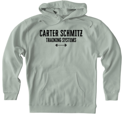 Carter Schmitz Training Systems - Hoodie / T, a Dusty Sage Heavyweight Pullover Hoodie