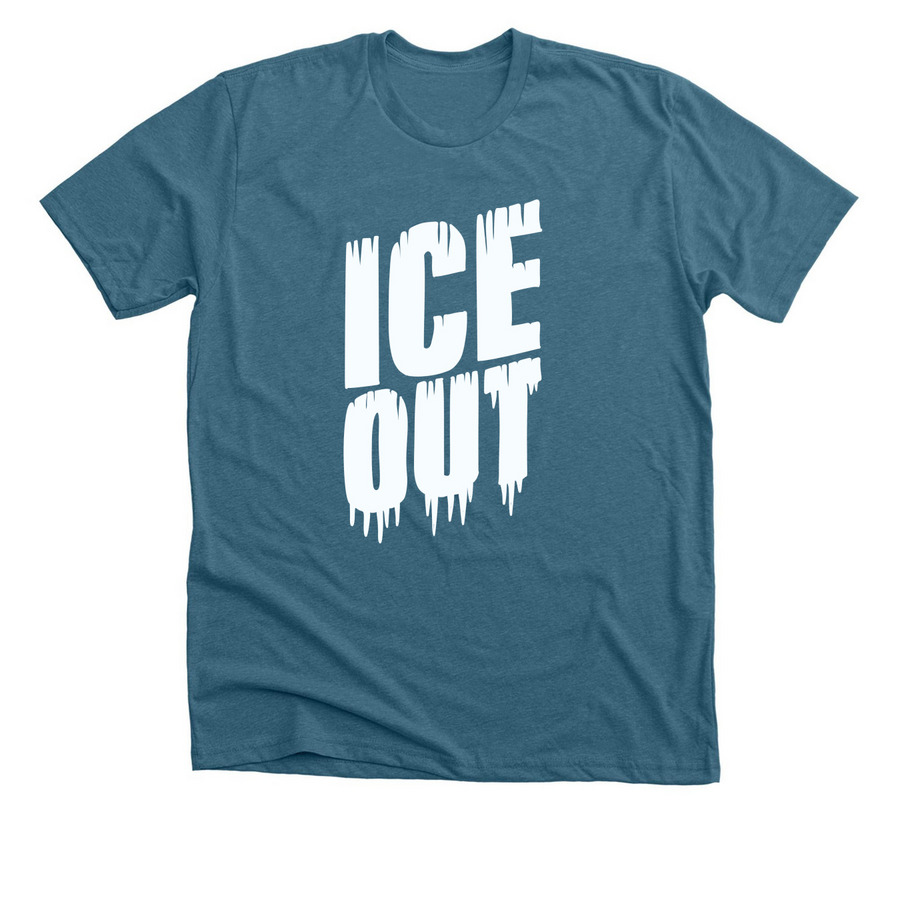 ICE OUT - Light, a Heather Deep Teal Premium Unisex Tee