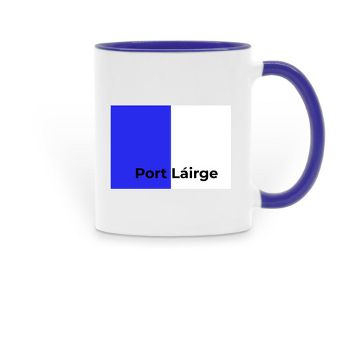 Port L?irge, a Dark Blue Two-Tone Ceramic Mug