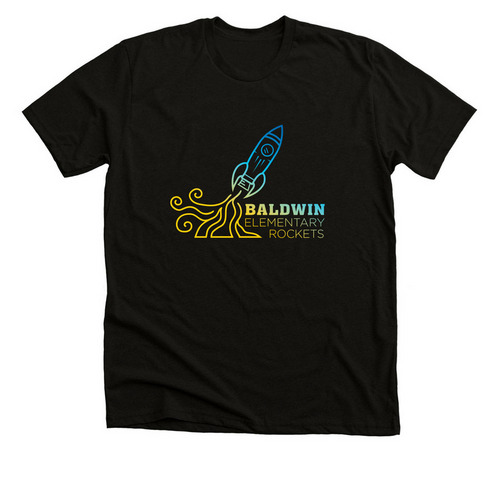 Rocket 25 - Color, a Solid Black Blend Premium Unisex Tee