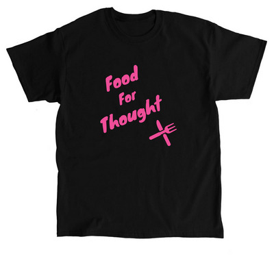 Food For Thought, a Black Classic Unisex Tee