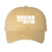 Hats for Bob - White Logo, a Mustard Printed Pigment Dye Baseball Cap