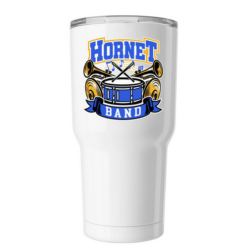 Hornet Band, a White Insulated Tumbler
