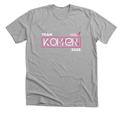 Team Komen Fundraiser Shirt 2026&nbsp;, a Athletic Heather Premium Unisex Tee