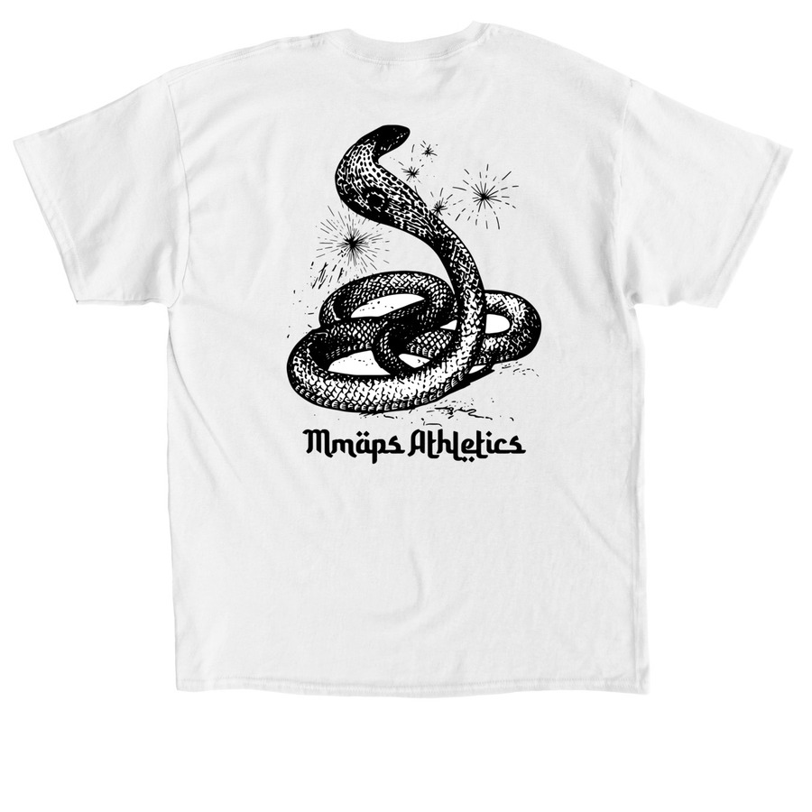 Cobra style tee, a White Classic Unisex Tee (back-view)