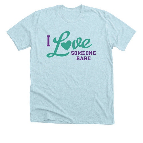 I Love Someone Rare (new), a Heather Ice Blue Premium Unisex Tee