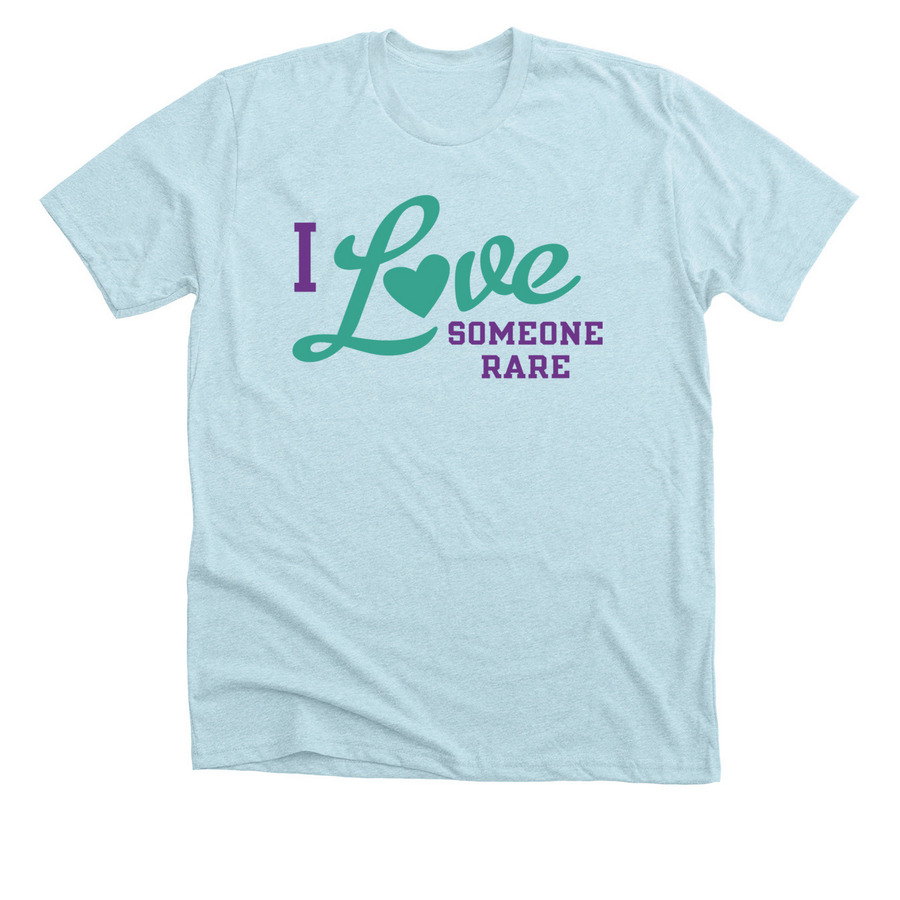 I Love Someone Rare (new), a Heather Ice Blue Premium Unisex Tee