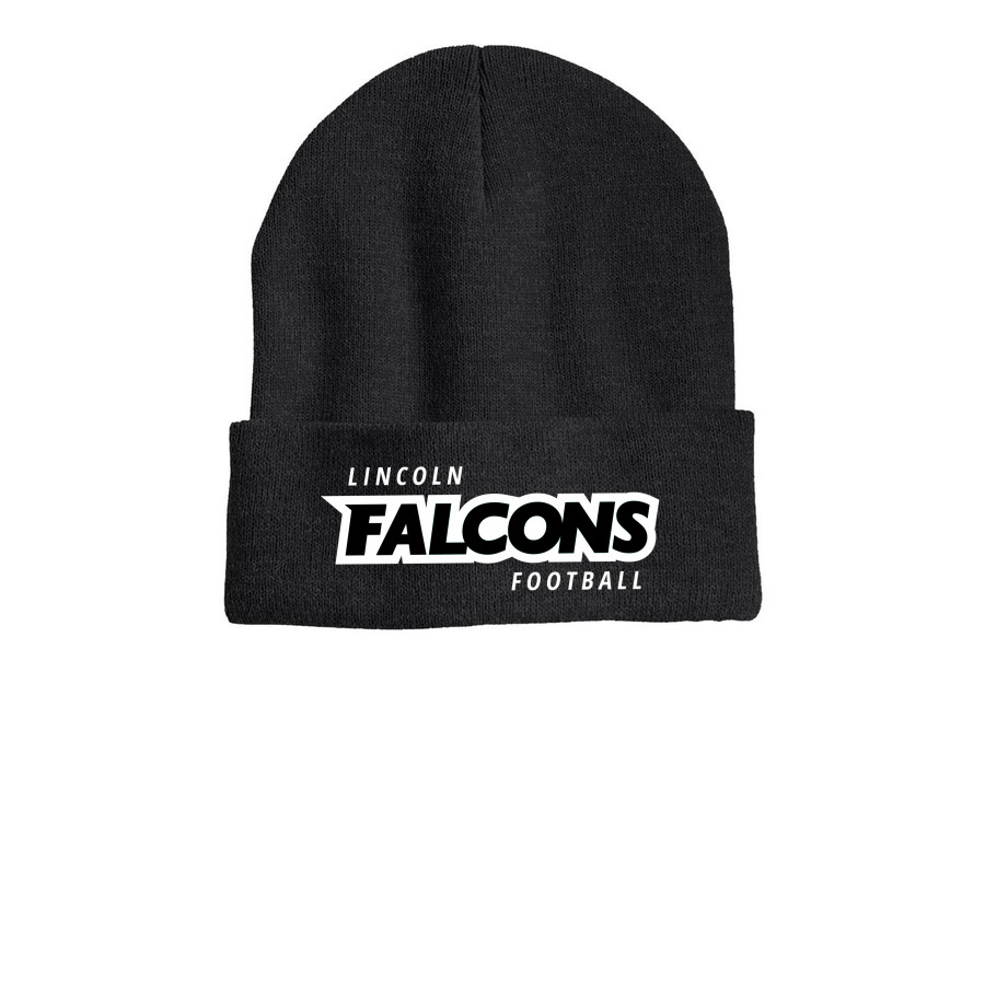 Falcons Beanie, a Heather Charcoal Printed Cuffed Beanie