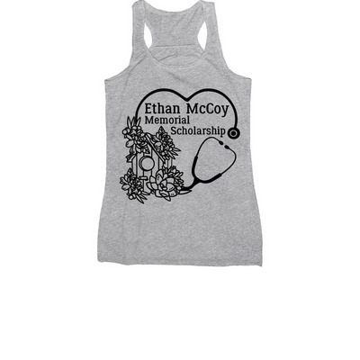 Ethan McCoy Memorial Scholarship, a Athletic Heather Women's Racerback