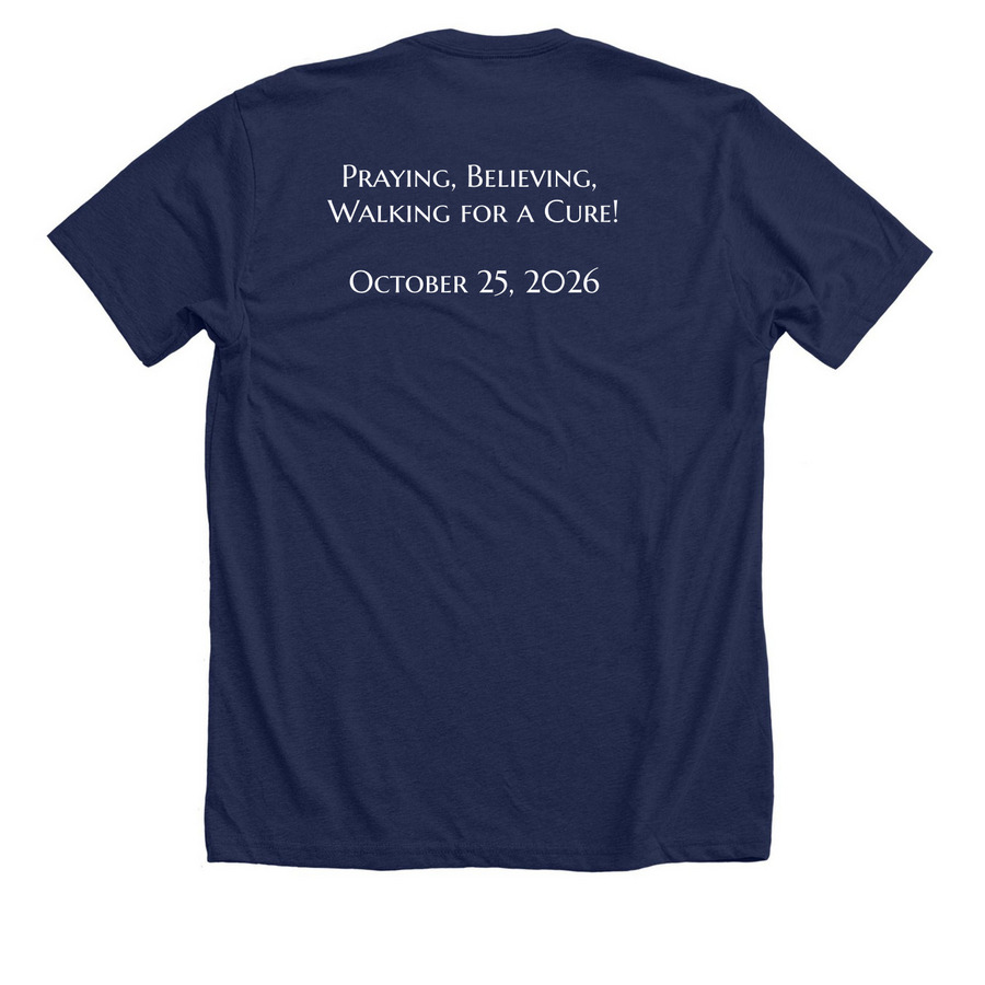 Team Charlie - Type Won, a Solid Navy Blend Premium Unisex Tee (back-view)