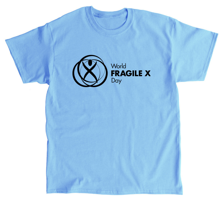2026 World Fragile X Day Black Logo&nbsp;, a Carolina Blue Classic Unisex Tee