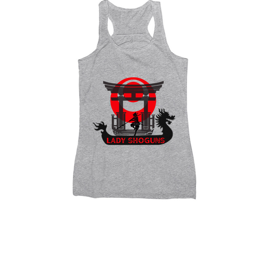 Lady Shoguns Dragon Boat Team 2026, a Athletic Heather Women's Racerback
