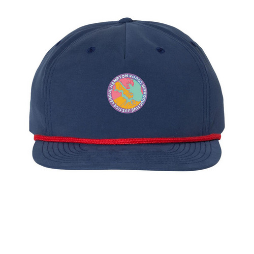 HRRJL Map Hat, a Navy/ Red Printed Umpqua Snapback Cap