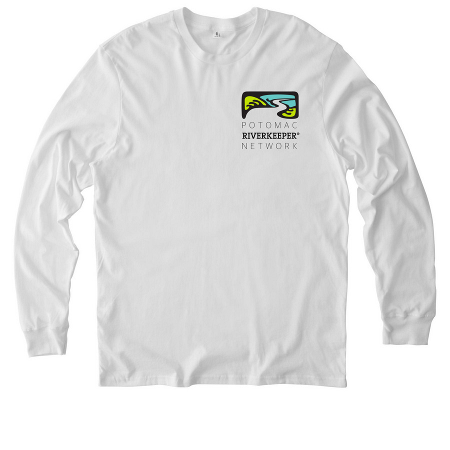 PRKN Logo, a Bright White Allmade Organic Cotton Long Sleeve Tee