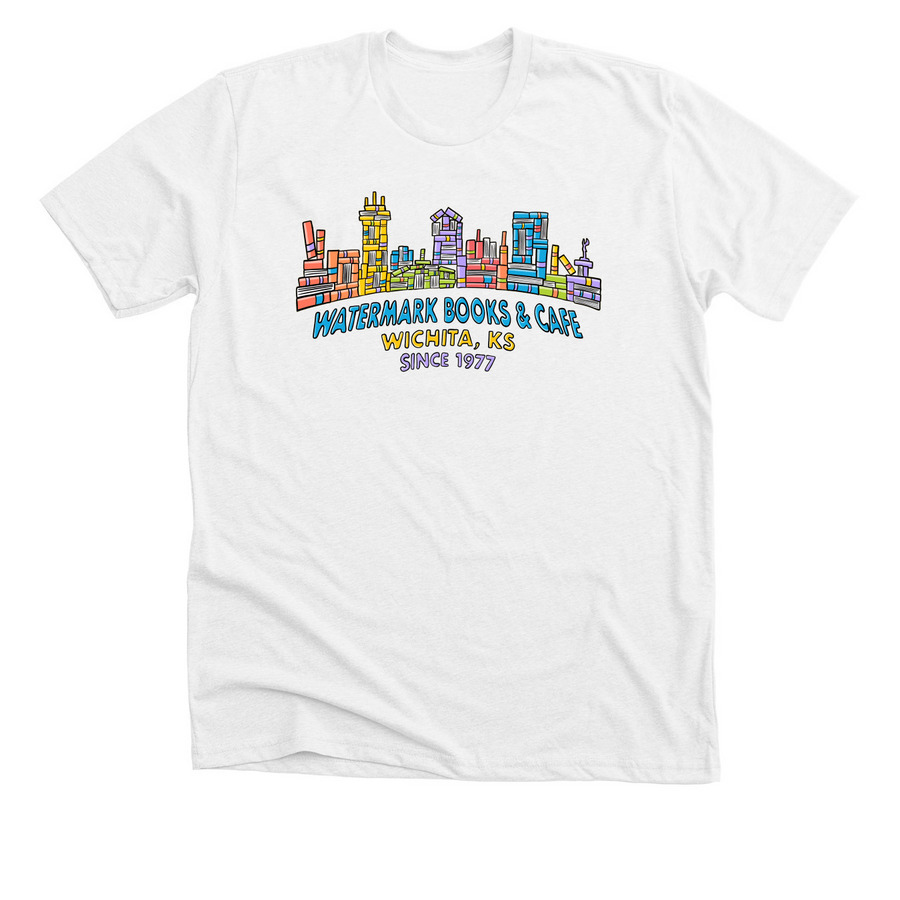 Watermark Book Skyline Shirt, a Solid White Blend Premium Unisex Tee