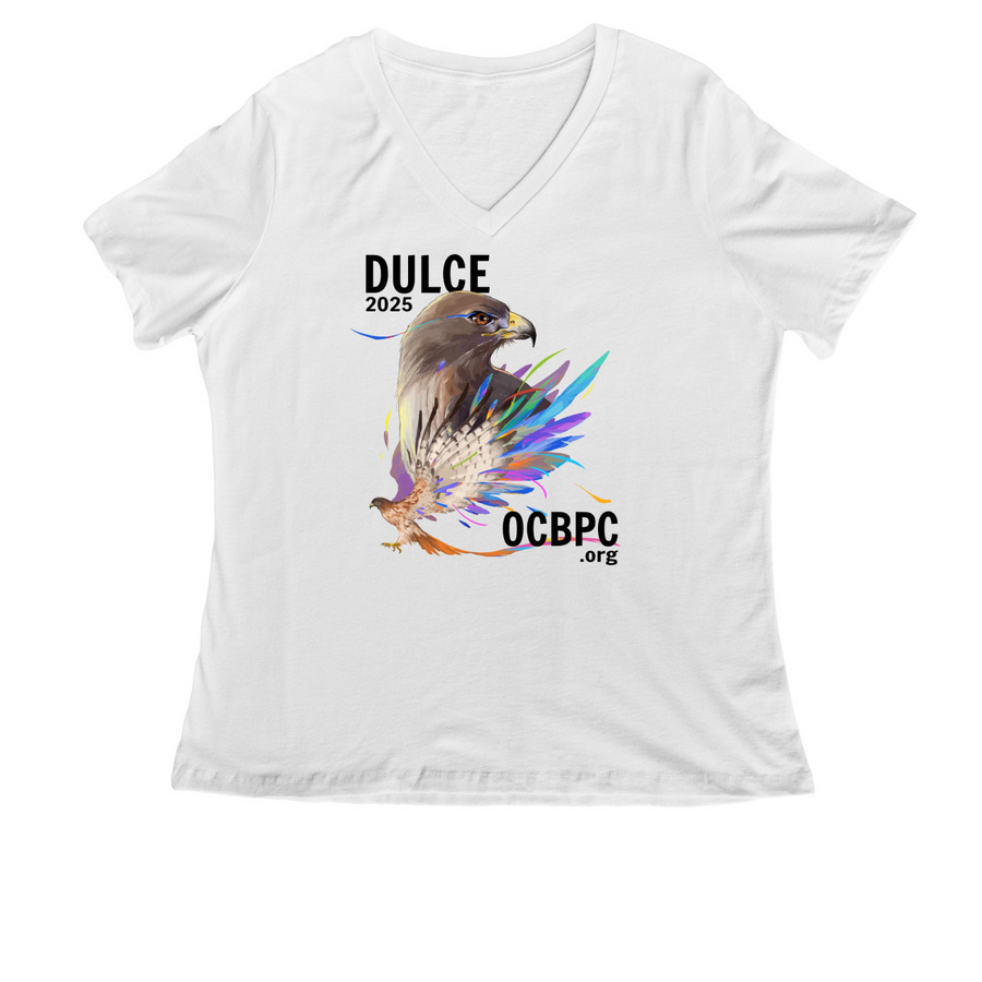 RETIRED - Dulce 2025 Winner, a White Women's Relaxed V-Neck Tee