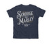 A Christmas Carol - Scrooge + Marley, a Heather Midnight Navy Premium Youth Tee (back-view)