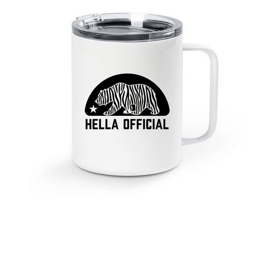 Hella Official Travel Mug, a White Stainless Steel Travel Mug