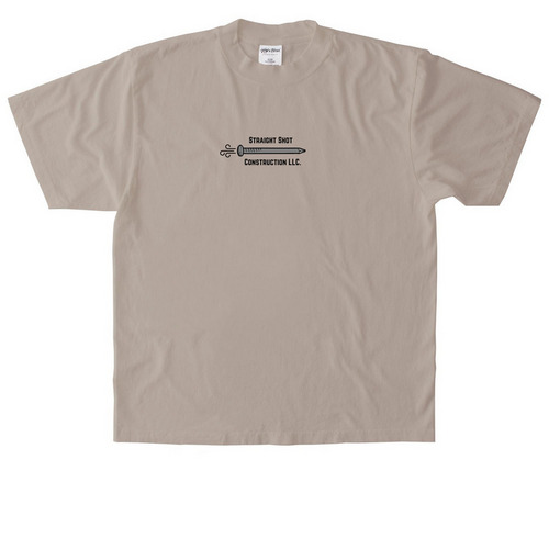 Straight Shot Nail, a Oatmeal Heavyweight Garment Dye Tee