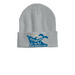 KES Beanie, a Heather Grey Printed Cuffed Beanie