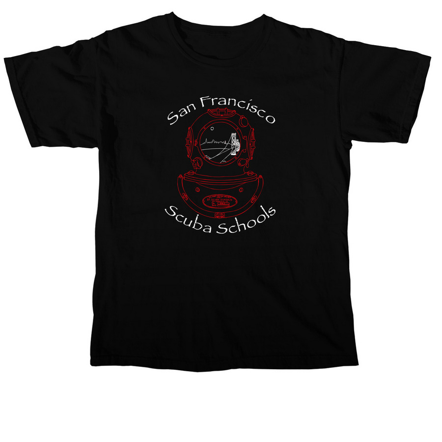 San Francisco SCUBA Schools Merch!&nbsp;, a Black Comfort Colors Unisex Tee