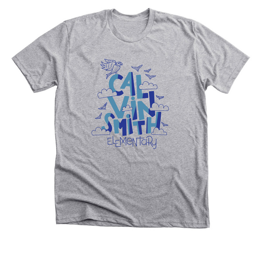 BLUE Calvin Smith PTA '23-24&nbsp;, a Athletic Heather Premium Unisex Tee