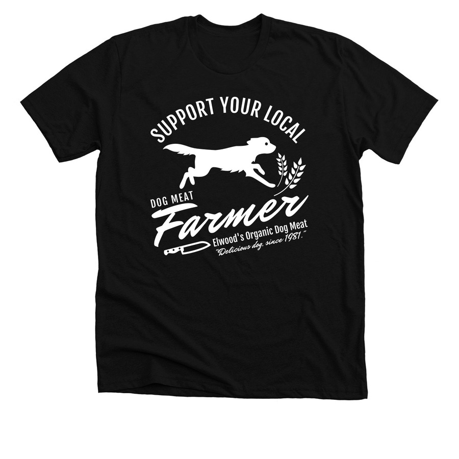 Support Your Dog Farmer&nbsp;, a Solid Black Blend Premium Unisex Tee