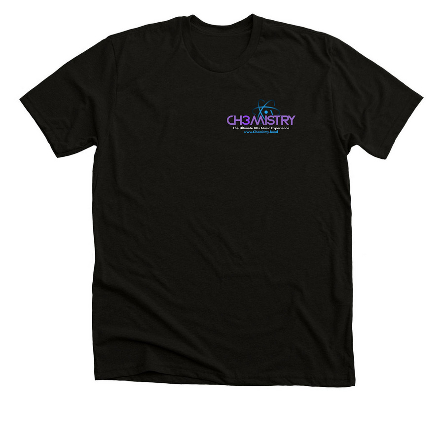 Tees and Tanks - Logo On Front And Back, a Solid Black Blend Premium Unisex Tee