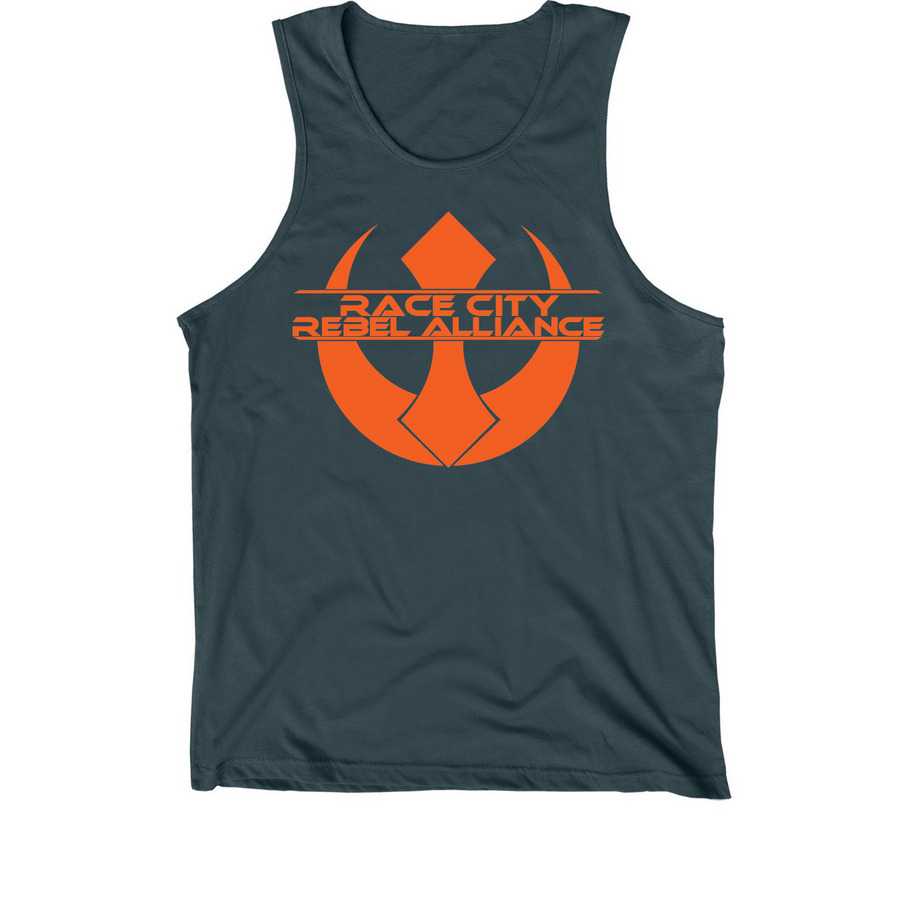 Race City Rebel Alliance, a Dark Grey Premium Cotton Tank